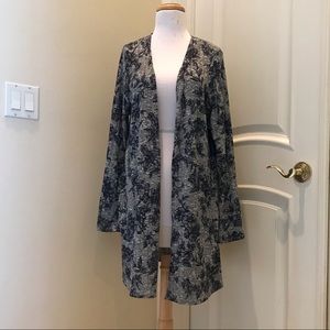 Nwot Apt. 9 blue ,black , cream open front cardigan sweater